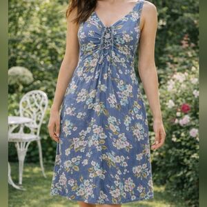 GAP Blue Floral Slip Dress Cottagecore Y2K Soft Grunge Romantic Size S Y2K